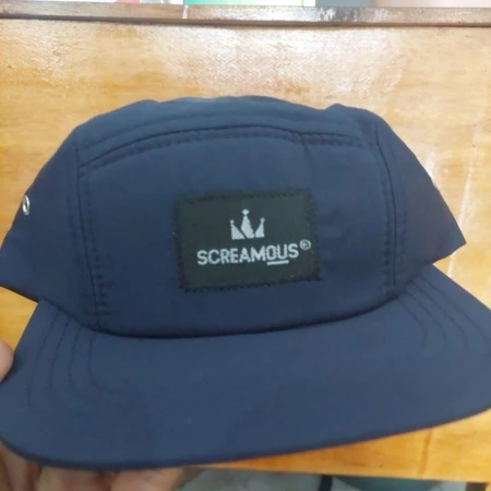 SNAPBACK DISTRO 5 PANEL PACTH BORDIR - Screamous Navy